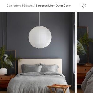 Quince European Linen Duvet Cover - Elegant Gray